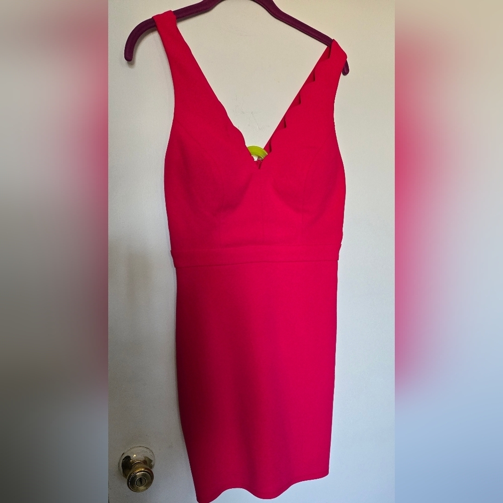 Camille La Vie Vibrant Pink Backless Dress - Picture 2 of 9